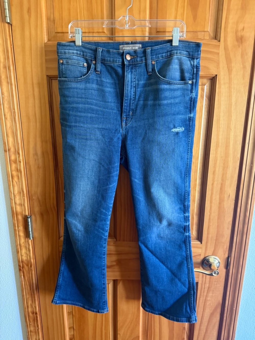 Point Sur Women's Dark Blue Flared Jeans